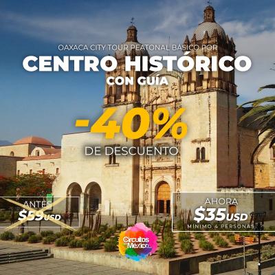 Oaxaca City Tour Peatonal Básico por Centro Histórico con Guía - mínimo 4 pasajeros